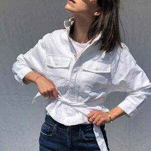 Frame “Twisted” White Jacket NWOT